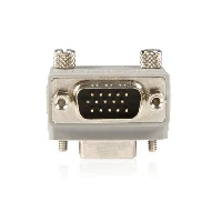 StarTech.com Right Angle VGA to VGA Cable Adapter Type 2 - M/F, DB15 M, DB15 FM, Grey