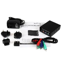 StarTech.com Component to HDMI Video Converter with Audio, Black, RoHS, CE, FCC, 1080p, HDMI, 5 V, 80 mm