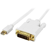 StarTech.com 6 ft Mini DisplayPort to DVI Active Adapter Converter Cable - mDP to DVI 1920x1200 - White, 1.8 m, Mini DisplayPort, DVI-D, Male, Male, Straight