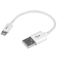 StarTech.com 15 cm (6 in.) USB to Lightning Cable - Short Lightning Cable - Charging Cable for iPhone / iPad / iPod - Apple MFi Certified - White, 0.15 m, Lightning, USB A, Male, Male, White