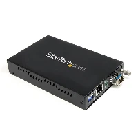 StarTech.com 1000 Mbps Gigabit Single Mode Fiber Media Converter LC 40 km, 2000 Mbit/s, 1000Base-T, 1000Base-LX, 1000Base-SX, Gigabit Ethernet, 10,100,1000 Mbit/s, Full, Half