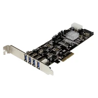 StarTech.com 4 Port PCI Express (PCIe) SuperSpeed USB 3.0 Card Adapter w/ 2 Dedicated 5Gbps Channels - UASP - SATA / LP4 Power, PCIe, USB 3.2 Gen 1 (3.1 Gen 1), Full-height / Low-profile, PCIe 2.0, 3 m, CE, FCC
