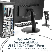 StarTech.com 4 Port USB 3.1 PCI-e Card - 10Gbps - 4x USB w/ Two Dedicated Channels - PCI Express Expansion Card / Adapter, PCIe, USB 3.2 Gen 1 (3.1 Gen 1), PCIe 3.0, Black, ASMedia - ASM1142, 10 Gbit/s