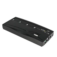 StarTech.com 4 Port Black PS/2 KVM Switch Kit with Cables, 1920 x 1440 pixels, Black