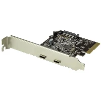 StarTech.com Discontinued and replaced by PEXUSB312C3 - Dual Port USB-C Card - 2x USB-C - USB 3.1 PCI-e Card with SATA - USB 3.1 Expansion Card - PCI Express USB C Card, PCIe, USB 3.2 Gen 1 (3.1 Gen 1), Full-height / Low-profile, PCIe 3.0, CE, FCC, ASMedia - ASM2142