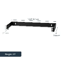 StarTech.com 1U 19in Hinged Wall Mounting Bracket for Patch Panels, Wall mounted rack, Black, 8 kg, 1U, Square, Open