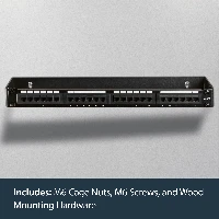 StarTech.com 1U 19in Hinged Wall Mounting Bracket for Patch Panels, Wall mounted rack, Black, 8 kg, 1U, Square, Open