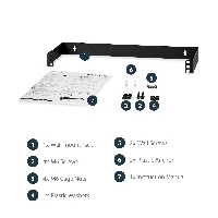 StarTech.com 1U 19in Hinged Wall Mounting Bracket for Patch Panels, Wall mounted rack, Black, 8 kg, 1U, Square, Open