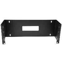 StarTech.com 4U 19in Hinged Wall Mounting Bracket for Patch Panels, Wall mounted rack, 4U, 15 kg, 2.2 kg, Black