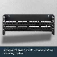 StarTech.com 4U 19in Hinged Wall Mounting Bracket for Patch Panels, Wall mounted rack, 4U, 15 kg, 2.2 kg, Black