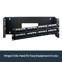 StarTech.com 4U 19in Hinged Wall Mounting Bracket for Patch Panels, Wall mounted rack, 4U, 15 kg, 2.2 kg, Black