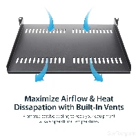 StarTech.com 1U Server Rack Shelf - Universal Vented Rack Mount Cantilever Tray for 19