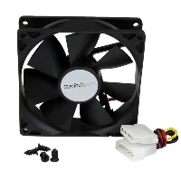 StarTech.com 92x25mm Dual Ball Bearing Computer Case Fan w/ LP4 Connector, Fan, 9.2 cm, 2200 RPM, 26 dB, 39.35 cfm, Black