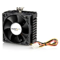 StarTech.com 65x60x45mm Socket 7/370 CPU Cooler Fan w/ Heatsink & TX3 connector, Cooler, 5.8 cm, 4000 RPM, 31 dB, 20.2 cfm, Black