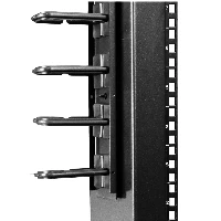 StarTech.com Vertical Cable Organizer with D-Ring Hooks - 0U - 2.8ft., Cable management panel, Black, Steel, 20U, 863.6 mm, 50 mm