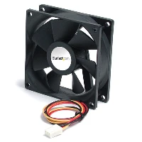 StarTech.com 90x25mm High Air Flow Dual Ball Bearing Computer Case Fan w/ TX3, Fan, 33 dB, Black