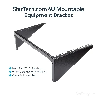 StarTech.com Vertical Wall-Mount Server Rack - Solid Steel - 6U, Wall mounted rack, 6U, 90.7 kg, 1.3 kg, Black
