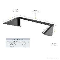 StarTech.com Vertical Wall-Mount Server Rack - Solid Steel - 6U, Wall mounted rack, 6U, 90.7 kg, 1.3 kg, Black