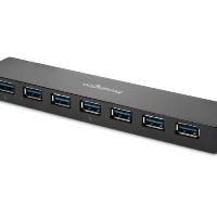 Kensington UH7000C USB 3.0 7-Port Hub + Charging, USB 3.2 Gen 1 (3.1 Gen 1) Type-A, USB 3.2 Gen 1 (3.1 Gen 1) Type-A, 5000 Mbit/s, Black, Apple iPad 4, iPad Air, iPad mini, Windows 7, Windows 8, Windows 8.1, Windows Vista, Windows XP