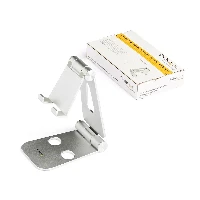 StarTech.com Phone and Tablet Stand - Foldable Universal Mobile Device Holder for Smartphones & Tablets - Adjustable Multi-Angle Ergonomic Cell Phone Stand for Desk - Portable - Silver, Mobile phone/Smartphone, Tablet/UMPC, Multimedia stand, Desk, Silver