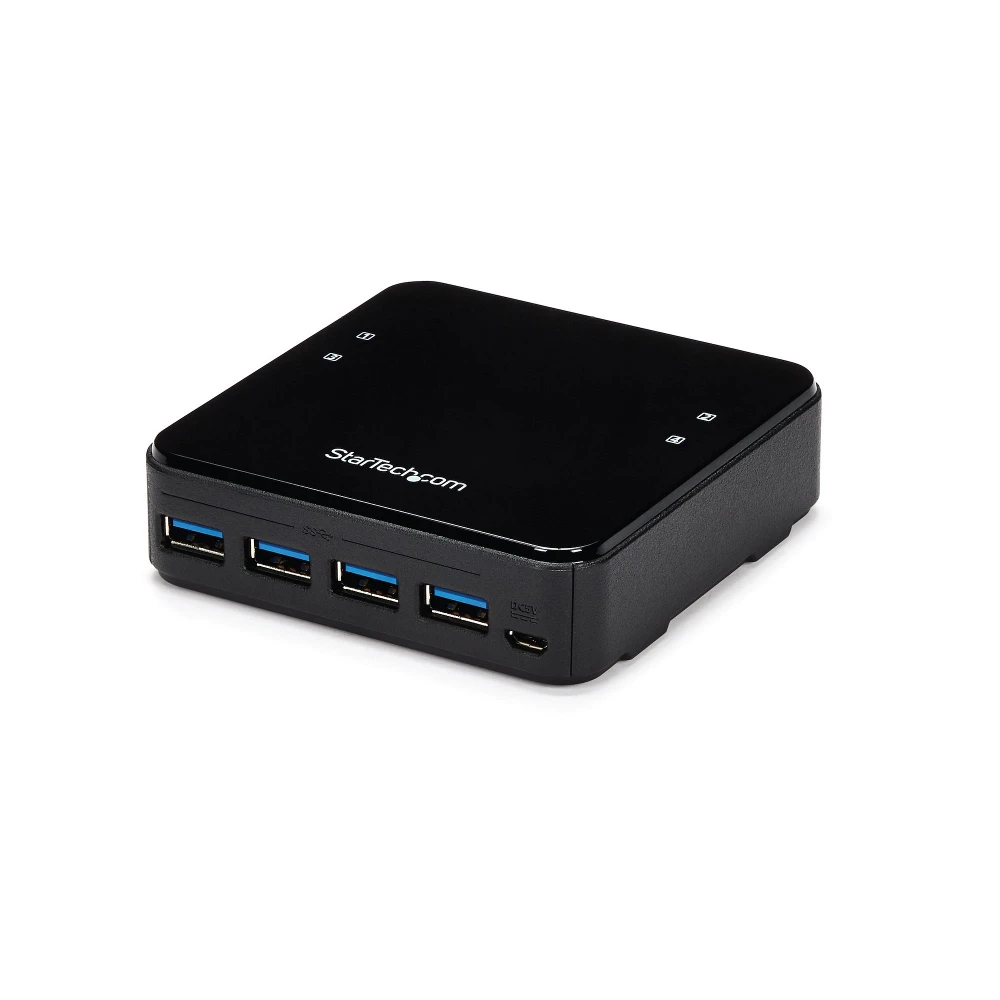 StarTech.com 4 to 4 USB 3.0 Peripheral Sharing Switch, 5 Gbit/s, Micro-USB Type-B, Black, Plastic, CE, FCC, REACH, 0 - 40 C