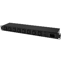 StarTech.com 8-Port Rack-Mount PDU with C13 Outlets - 16 A - 10 ft. Power Cord (CEE7/7) - 1U, 1U, Horizontal, Steel, Black, 8 AC outlet(s), C13 coupler