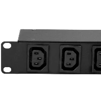 StarTech.com 8-Port Rack-Mount PDU with C13 Outlets - 16 A - 10 ft. Power Cord (CEE7/7) - 1U, 1U, Horizontal, Steel, Black, 8 AC outlet(s), C13 coupler
