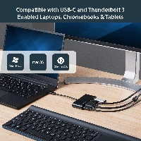 StarTech.com USB C Multiport Adapter - Mini USB-C Dock w/ Single Monitor VGA 1080p Video - 60W Power Delivery Passthrough - USB 3.1 Gen 1 Type-A 5Gbps, Gigabit Ethernet - Docking Station, Wired, USB 3.2 Gen 1 (3.1 Gen 1) Type-C, 60 W, 10,100,1000 Mbit/s, IEEE 802.3, IEEE 802.3ab, IEEE 802.3u, Black