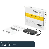 StarTech.com USB C Multiport Adapter - Mini USB-C Dock w/ Single Monitor VGA 1080p Video - 60W Power Delivery Passthrough - USB 3.1 Gen 1 Type-A 5Gbps, Gigabit Ethernet - Docking Station, Wired, USB 3.2 Gen 1 (3.1 Gen 1) Type-C, 60 W, 10,100,1000 Mbit/s, IEEE 802.3, IEEE 802.3ab, IEEE 802.3u, Black