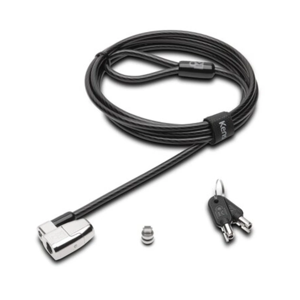 Kensington ClickSafe 2.0 Keyed Lock for Wedge-Shaped Slots, 1.8 m, Kensington, Key, Carbon steel, Black, Silver