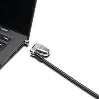 Kensington ClickSafe 2.0 Keyed Lock for Wedge-Shaped Slots, 1.8 m, Kensington, Key, Carbon steel, Black, Silver