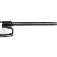 Kensington ClickSafe 2.0 Keyed Lock for Wedge-Shaped Slots, 1.8 m, Kensington, Key, Carbon steel, Black, Silver