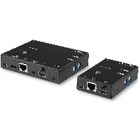 StarTech.com HDMI over IP Extender with Video Compression - 1080p, 1920 x 100 pixels, AV transmitter & receiver, 15 m, Wired, Black