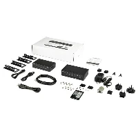 StarTech.com Multi-Input HDBaseT Extender Kit with Built-In Switch and Video Scaler, 1920 x 1200 pixels, AV transmitter & receiver, 70 m, Wired, Black