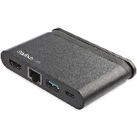 StarTech.com USB C Multiport Adapter - Portable USB-C Dock with 4K HDMI - 100W PD 3.0 Pass-Through, 1x USB-A, 1x USB-C, GbE - Thunderbolt 3 & USB Type-C Laptop Travel Dock - Mac & Windows, Wired, USB 3.2 Gen 1 (3.1 Gen 1) Type-C, 100 W, USB Type-A, USB Type-C, 10,100,1000 Mbit/s, IEEE 802.3, IEEE 802.3ab, IEEE 802.3u
