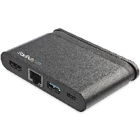 StarTech.com USB C Multiport Adapter - Portable USB-C Dock with 4K HDMI - 100W PD 3.0 Pass-Through, 1x USB-A, 1x USB-C, GbE - Thunderbolt 3 & USB Type-C Laptop Travel Dock - Mac & Windows, Wired, USB 3.2 Gen 1 (3.1 Gen 1) Type-C, 100 W, USB Type-A, USB Type-C, 10,100,1000 Mbit/s, IEEE 802.3, IEEE 802.3ab, IEEE 802.3u