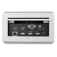 StarTech.com Conference Table Connectivity Box for A/V - 4K, 3840 x 2160 pixels, 1280 x 720 (HD 720), 1920 x 1080 (HD 1080), 1920 x 1200 (WUXGA), 2560 x 1600 (WQXGA), 3840 x 2160, 169, Silver, 15.2 m, CE, FCC, TAA, REACH
