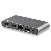 StarTech.com USB C Dock - 4K Dual Monitor HDMI Display - Mini Laptop Docking Station - 100W Power Delivery Passthrough - GbE, 2-Port USB-A Hub - USB Type-C Multiport Adapter - 3.3' Cable, Wired, USB 3.2 Gen 1 (3.1 Gen 1) Type-C, 100 W, 10,100,1000 Mbit/s, IEEE 802.3, IEEE 802.3ab, IEEE 802.3u, Grey