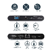 StarTech.com USB C Dock - 4K Dual Monitor DisplayPort - Mini Laptop Docking Station - 100W Power Delivery Passthrough - GbE, 2-Port USB-A Hub - USB Type-C Multiport Adapter - 3.3' Cable, Wired, USB 3.2 Gen 1 (3.1 Gen 1) Type-C, 100 W, 10,100,1000 Mbit/s, IEEE 802.3, IEEE 802.3ab, IEEE 802.3u, Black