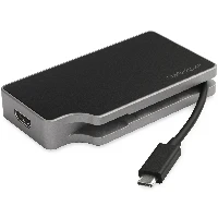 StarTech.com USB C Multiport Adapter to 4K HDMI or 1080p VGA - USB Type C Travel Dock with 95W PD Pass-Through, USB-A, Gigabit Ethernet - USB-C Video Display Adapter Mini Docking Station, Wired, USB 3.2 Gen 1 (3.1 Gen 1) Type-C, 10,100,1000 Mbit/s, IEEE 802.3, IEEE 802.3ab, IEEE 802.3u, Black, Grey, 5 Gbit/s