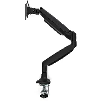 StarTech.com Desk Mount Monitor Arm - Heavy Duty Ergonomic VESA Monitor Arm - Single 9kg Display - Full Motion, Height Adjustable, Articulating - Aluminum - C-Clamp/Grommet- Black, Clamp, 9 kg, 33 cm (13