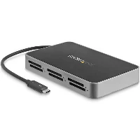 StarTech.com 6-Slot Thunderbolt 3 SD Card Reader - Portable, MMC, SD, SDHC, SDXC, Black, Silver, 40000 Mbit/s, Plastic, Activity, CE, FCC, TAA, RoHS