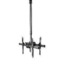 StarTech.com Dual TV Ceiling Mount - Back-to-Back Heavy Duty Hanging Dual Screen Mount with Adjustable Telescopic 3.5' to 5' Pole - Tilt/Swivel/Rotate - VESA Bracket for 32-75