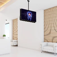 StarTech.com Dual TV Ceiling Mount - Back-to-Back Heavy Duty Hanging Dual Screen Mount with Adjustable Telescopic 3.5' to 5' Pole - Tilt/Swivel/Rotate - VESA Bracket for 32-75