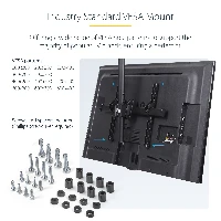 StarTech.com Dual TV Ceiling Mount - Back-to-Back Heavy Duty Hanging Dual Screen Mount with Adjustable Telescopic 3.5' to 5' Pole - Tilt/Swivel/Rotate - VESA Bracket for 32-75