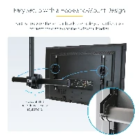 StarTech.com Dual TV Ceiling Mount - Back-to-Back Heavy Duty Hanging Dual Screen Mount with Adjustable Telescopic 3.5' to 5' Pole - Tilt/Swivel/Rotate - VESA Bracket for 32-75