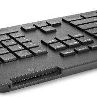 HP Business Slim Smartcard Keyboard, Full-size (100%), USB, Mechanical, Black