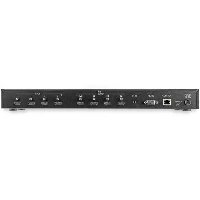 StarTech.com 4x4 HDMI Matrix Switch with Audio and Ethernet Control - 4K 60Hz, AV matrix switcher, 4096 x 2160 pixels, 18 Gbit/s, 4096 x 2160 3840 x 2160 1920 x 1200, Black, Metal