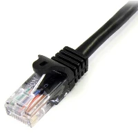 StarTech.com Cat5e Patch Cable with Snagless RJ45 Connectors - 15m, Black, 15 m, Cat5e, U/UTP (UTP), RJ-45, RJ-45