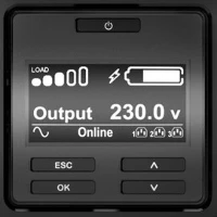APC SRT1500RMXLI-NC, Double-conversion (Online), 1.5 kVA, 1500 W, Sine, 50 V, 150 V